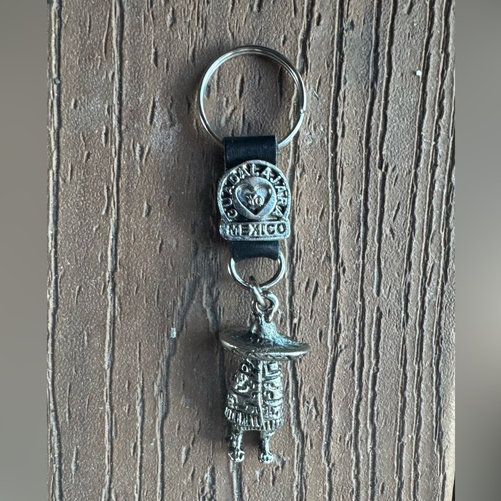 Vintage Mexico Silver Keychain